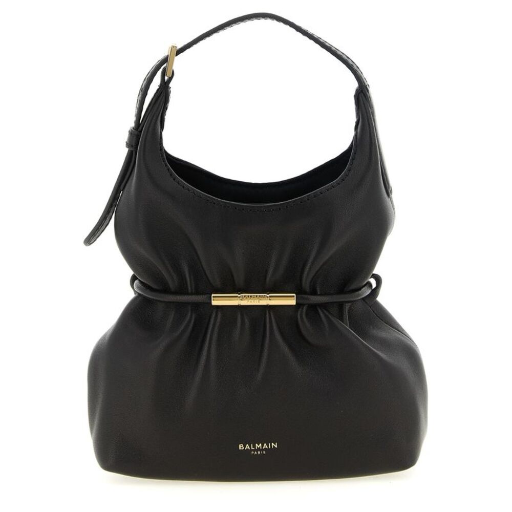 Balmain Black Lamb Leather Women's Handbag